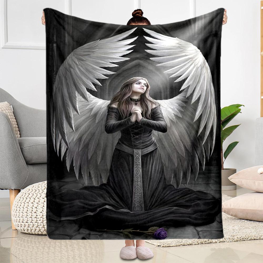 Gothic Style Blanket Ultra-Soft Perfect for Sofa Seaside Office Chair for All Occasions Digital Print Ideal Gift For Birthday Valentine'S Day