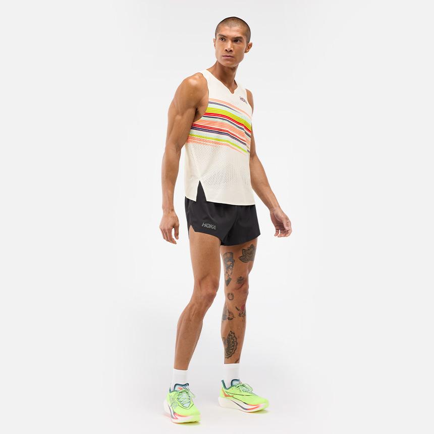 [hoka] Hoka Men's Race Day Split Shorts 1180455-BLK
