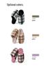 Thickened Autumn/Winter Plaid Stripe Cotton Slippers - Comfortable Unisex Homewear