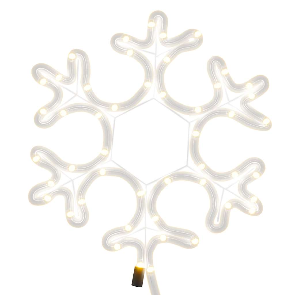 LED Silhouette Snowflake 48 LEDs Warm White 27x27 cm