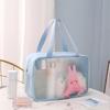 Cosmetic Bag PU PVC Clear Cartoon Pattern Handheld Waterproof L Size Makeup Bag for Swimming