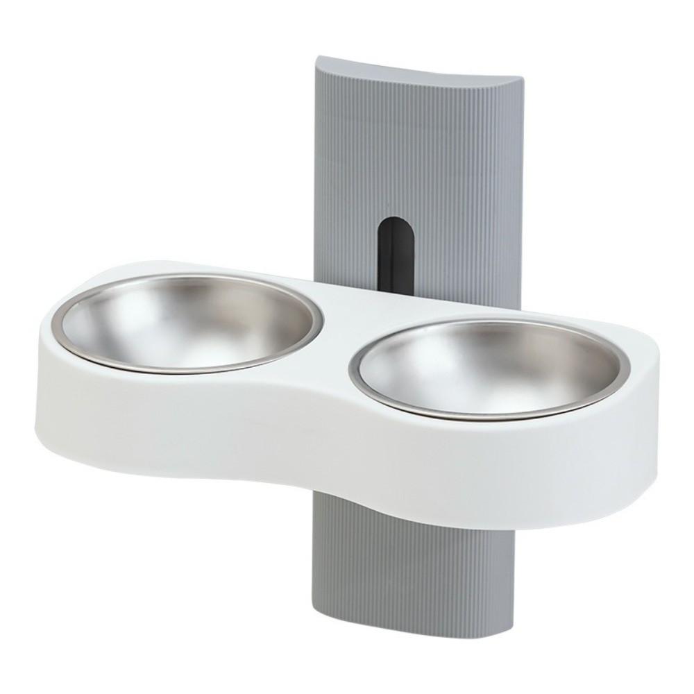 Space Saving Dog Eatting Bowl Double Bowl Pet Feeding Bowl Cats Watering Bowl for Small Dogs