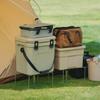 Folding Camping Cooler Box Stand Stainless Steel Camping Holder Container Moisture-proof Bracket Outdoor Activities Luggage Rack