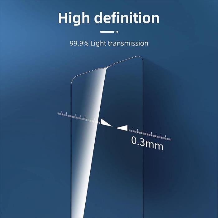 Verre Trempé - pour iPhone 15 - Pack de 2 - Installation Facile - Anti-Rayures - Dureté 9H