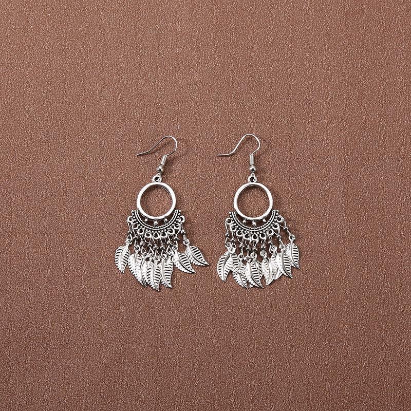 Серьги-кисточки в китайском дворцовом стиле в стиле ретро: Этнические тибетские серебряные украшения Ханфу