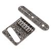 6 Saddles Bridge Replacement Metal Bridge with Plate Spanner Screws Set for Electric Guitar