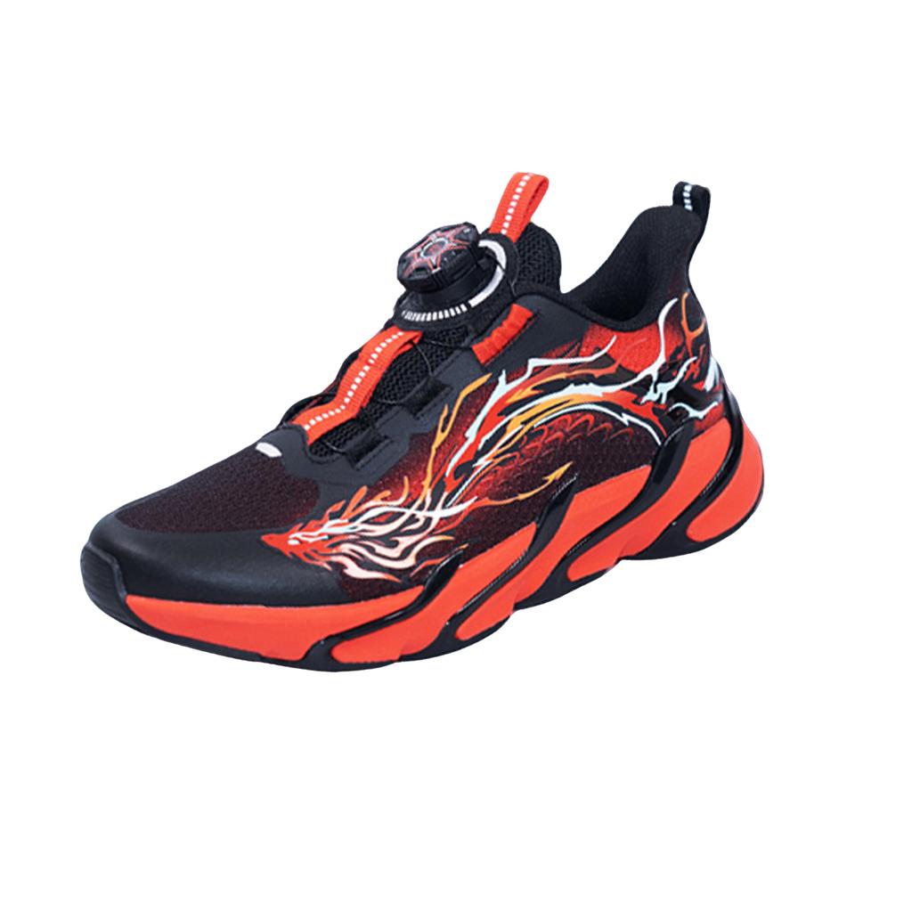Anta Kids Sports Running Shoes Men Shoes Black Hot-Red 312515524R-5