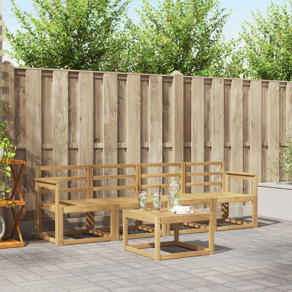 Outdoor Sofa Set 5 pcs White 59 x 59 x 37 cm