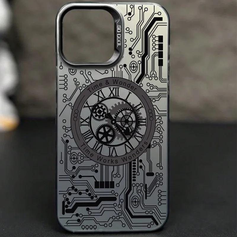 Watch mechanical heart graphic phone case for iPhone 17 Air 16 Pro 15 14 13 12 11 x XR Xs 8 7 plus pro Max mini PC back cover