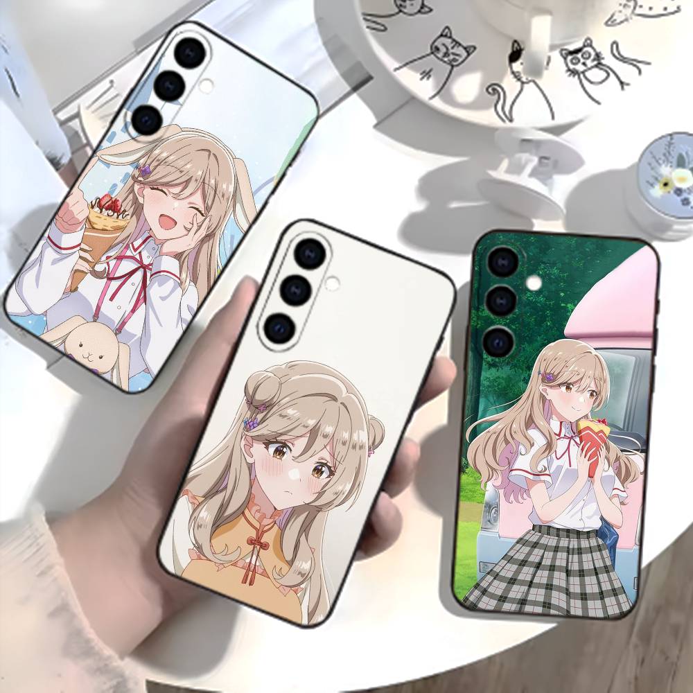 Чехол для телефона аниме Watanare для Samsung Galaxy A73,A21s,A22,A31,A52,A53,A71,A41 Мягкий черный корпус