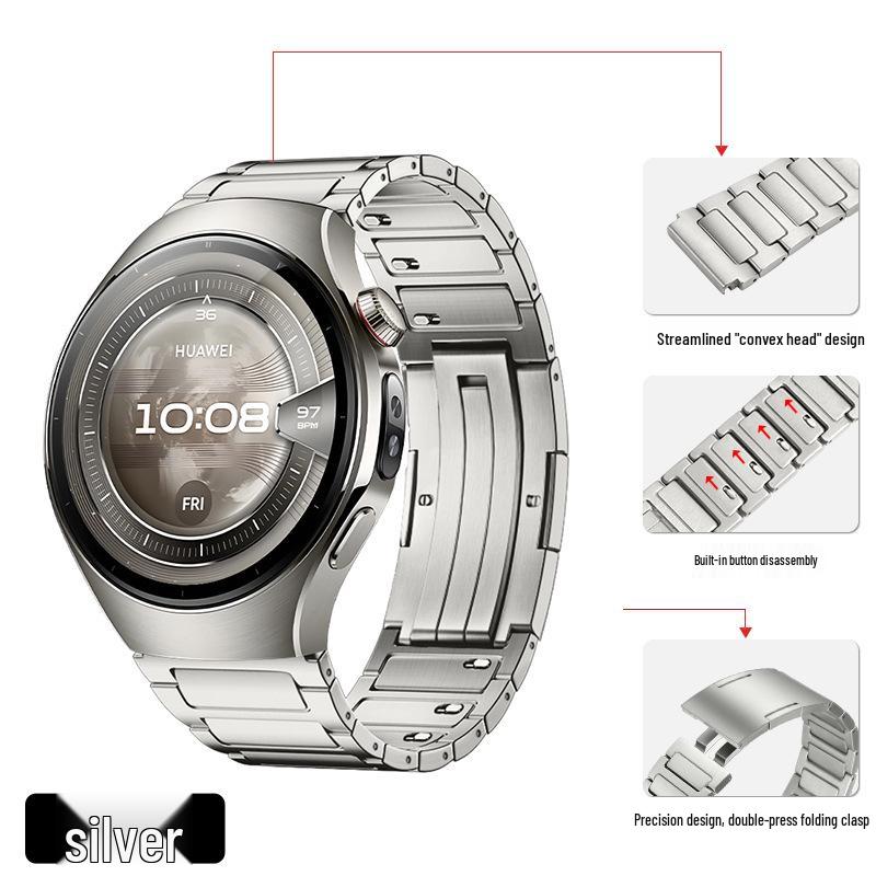 Металлический ремешок H-Link из титана для смарт-часов Huawei Watch 5 Slim GT5/4 Pro