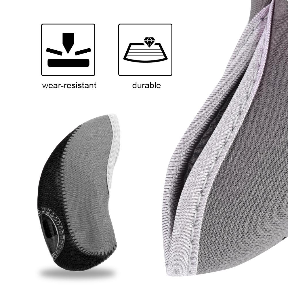 10 шт. чехлы для головок клюшек для гольфа Iron, набор защитных чехлов для головок клюшек (Серый Черный)