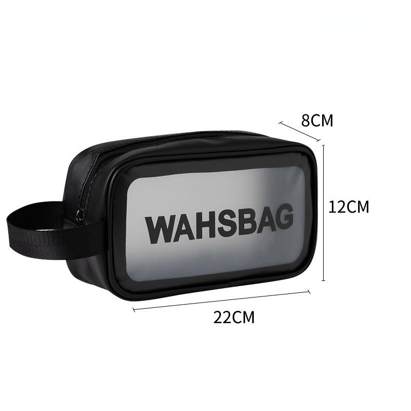 Waterproof Cosmetic Bag Portable Large Capacity Transparent Wash Bag Travel PVC Scrub Cosmetics Storage Bag PU Swimming Bag