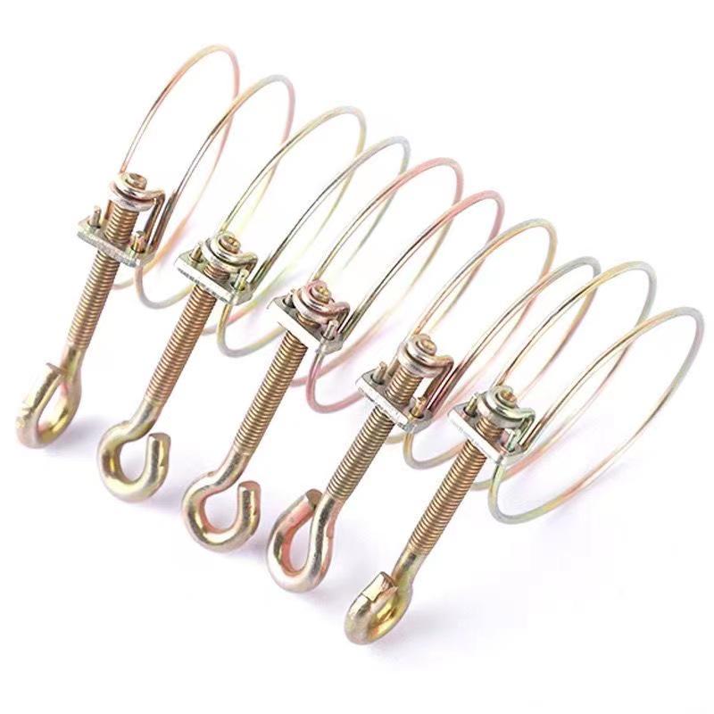 Hand-Tightened Galvanized Steel Hose Clamp for 2.5-3 Inch Pipes