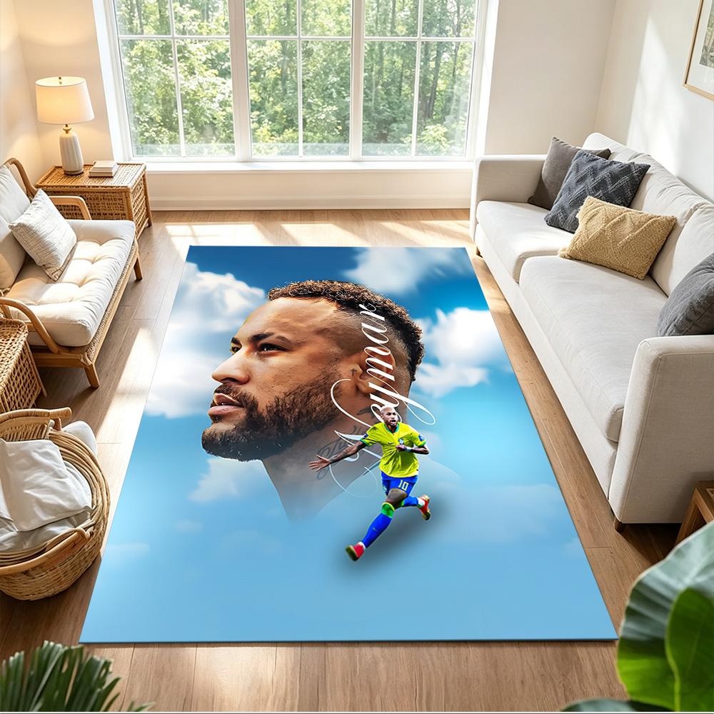 Neymar S Shadow Portrait Large Mouse Pad Keyboard Mat HD Print Desk Pad Non-Slip Rubber Base Computer Decor Item Office Use