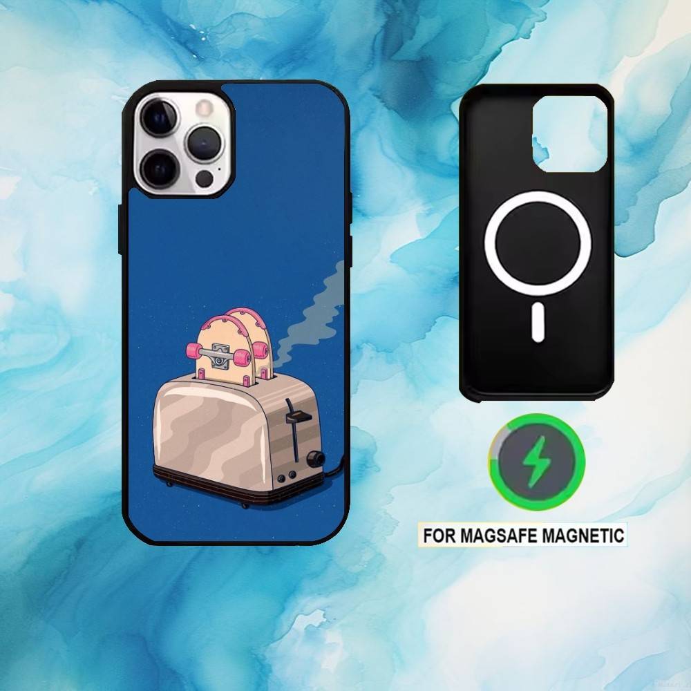 Skateboard Abstract Art Phone Case For iPhone17,16,15,14,13,12,11 Plus,Pro Max Magnetic For Magsafe Wireless Charging
