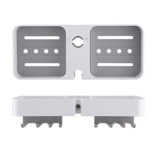 Полка для ванной комнаты, душевая кабина с 8 крючками, прочная, несущая, простая в установке, настенная полка для хранения, держатель для душевой лейки