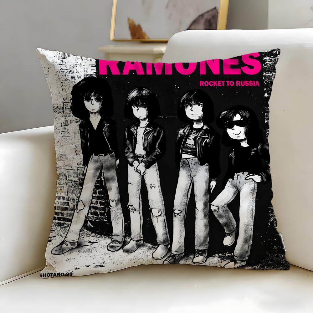 Классическая группа Ramones Наволочка Мягкая и Легко стирающаяся – Универсальная для Дивана, Кровати, Путешествий и Офиса