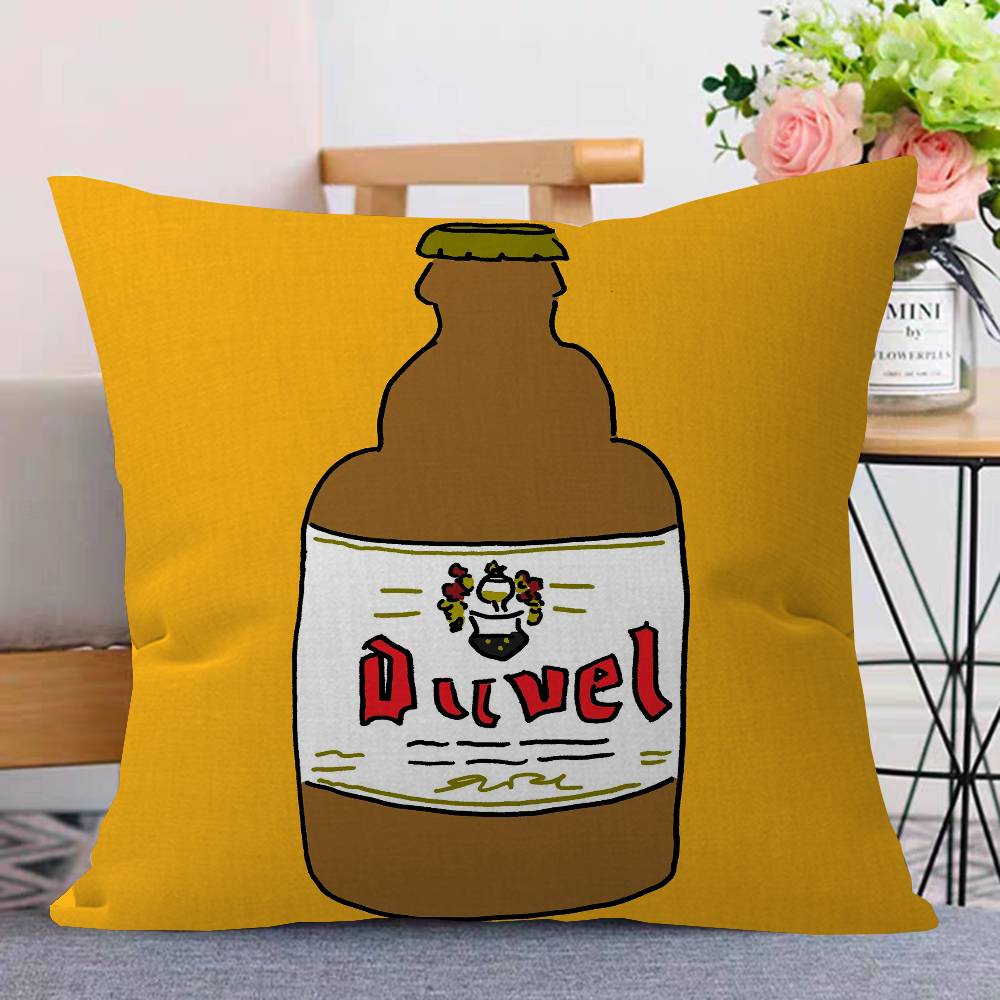 Duvel Beer Pillow Cushion Cover Pillowcase Living Room Sofa Home Decor