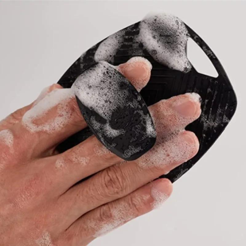 1 шт. Мягкая силиконовая отшелушивающая щетка-очиститель Ручной скраб для тела для очищения Душ Нежный массаж Банная щетка