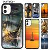 MaiYaCa парусный корабль лодка Цветной чехол для телефона для iPhone 17 Air 16 15 plus 11 12 13 14 pro max  coque