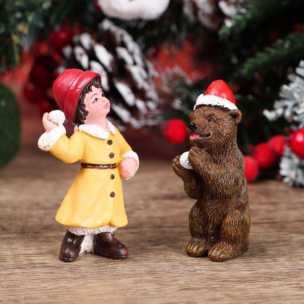 Garden Decor Xmas Tree Desktop Ornament Micro Landscape Christmas Miniatures Figurines Doll House