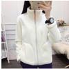 Autumn Winter Fashion Both Sides Wear Women Coat And Jackets Long Sleeve Warm Slim Fleece Clothes