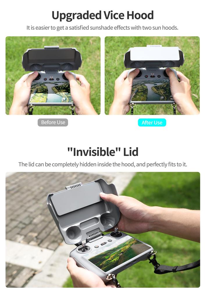 Sun Visor Cover for DJI Mavic 4 RC 2 Remote Control Sun Joystick Screen Protector for DJI Mavic 4 4 RC 2 Sunshade Drone Accessories 2-in-1 Pro, Hood,