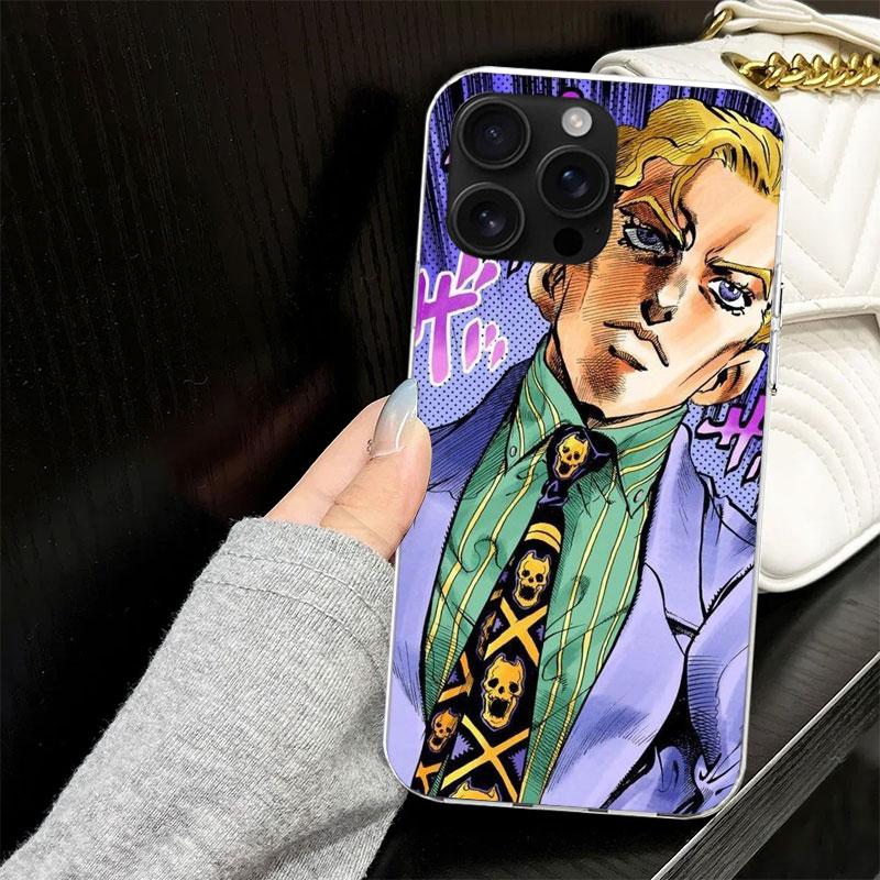 JoJo Кира Йошикаге Killer Queen Чехол для iPhone 13 12 Mini 11 Pro Max Мягкий чехол для телефона X XS XR 7 SE 8 Plus 6 6S 5 5S Силиконовый B