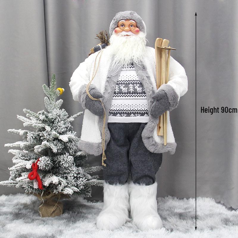 Santa Claus Figurine Christmas Decoration: Standing Old Man Doll
