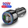 90w 3ports 1usb+2pd Car Charger Fast Charging Pd Quick Charge Usb Car Phone Charger Adapter For Iphone 13 12 Xiaomi Samsung