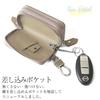 Big Brave Smart Key Holds 2 Double Genuine for Men and Black Case, Keys, Zipper, Leather, Women, Case-ren-4,