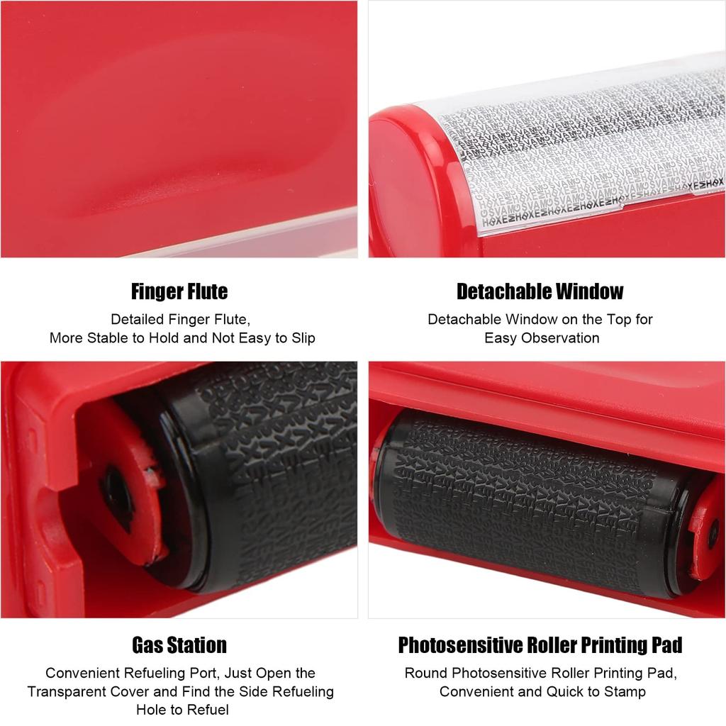 Confidential seal detachable window Identity theft prevention seal Finger-operated ABS material for home and office Red tube