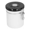 Герметичный контейнер с ложкой Контейнер из нержавеющей стали для кофейных зерен с клапаном сброса Белый 1,8 л