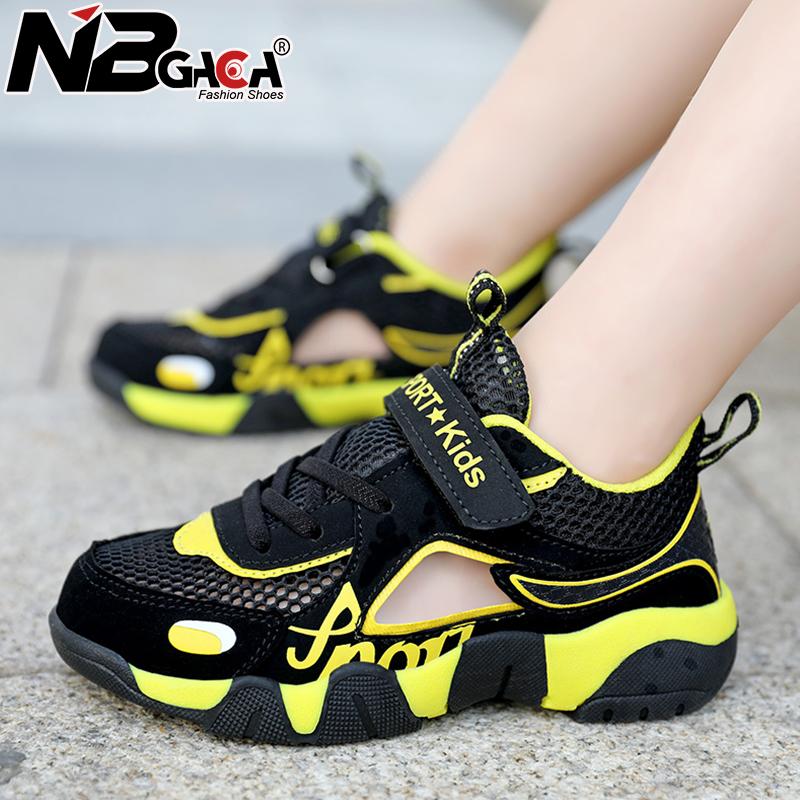 Fashion Boys Casual Shoes Summer Single Net Breathable Children Sport Shoes Leisure Trainers Rubber Kids Sneaker