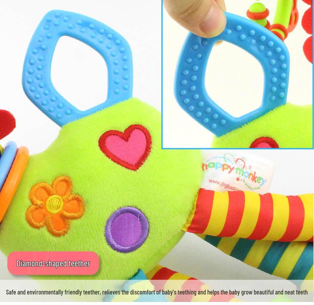 Счастливая обезьянка жираф подвесная успокаивающая игрушка для коляски для новорожденных