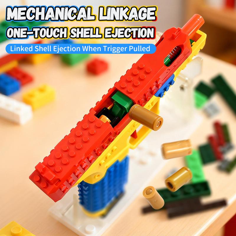 Конструктор Игрушечный Пистолет Автоматический Стреляющий Выбрасывает Гильзы Блоубэк Пистолет с Мягкими Пулями Пустой Подвесной Для Игр на Открытом Воздухе CS Для Мальчиков Взрослых Подарок