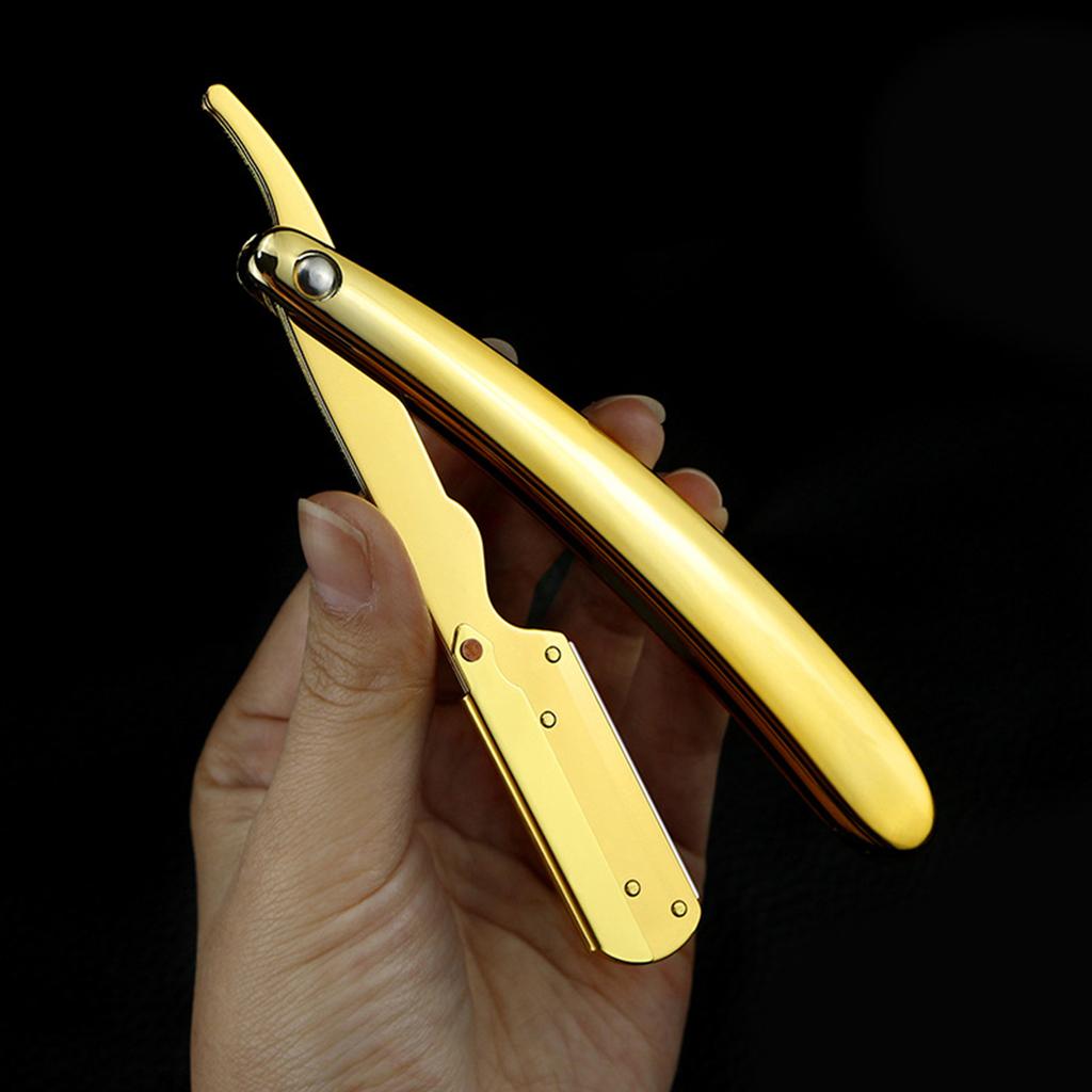 1PC Traditional Manual Shaver Professional Straight Edge Stainless Steel Sharp Barber Razor Folding