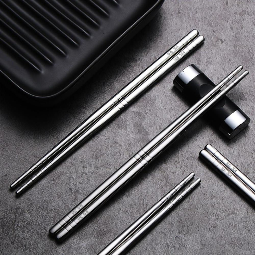 Home,Restaurant Non-slip High Temperature Kitchen Accessories Tableware Chopsticks Metal Chopsticks