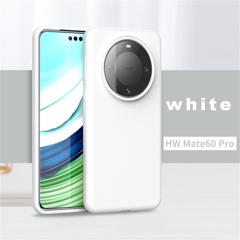 Для Huawei Mate 60 одноцветный чехол из ТПУ, оригинальный жидкий силиконовый чехол для телефона Huawei Mate 60Pro 60 Pro, противоударные аксессуары