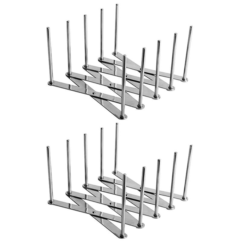 Держатели для крышек кастрюль, многофункциональная стойка, держатель для кастрюль, телескопическая подставка для посуды из нержавеющей стали, подставка для тарелок, кухонный органайзер HMM