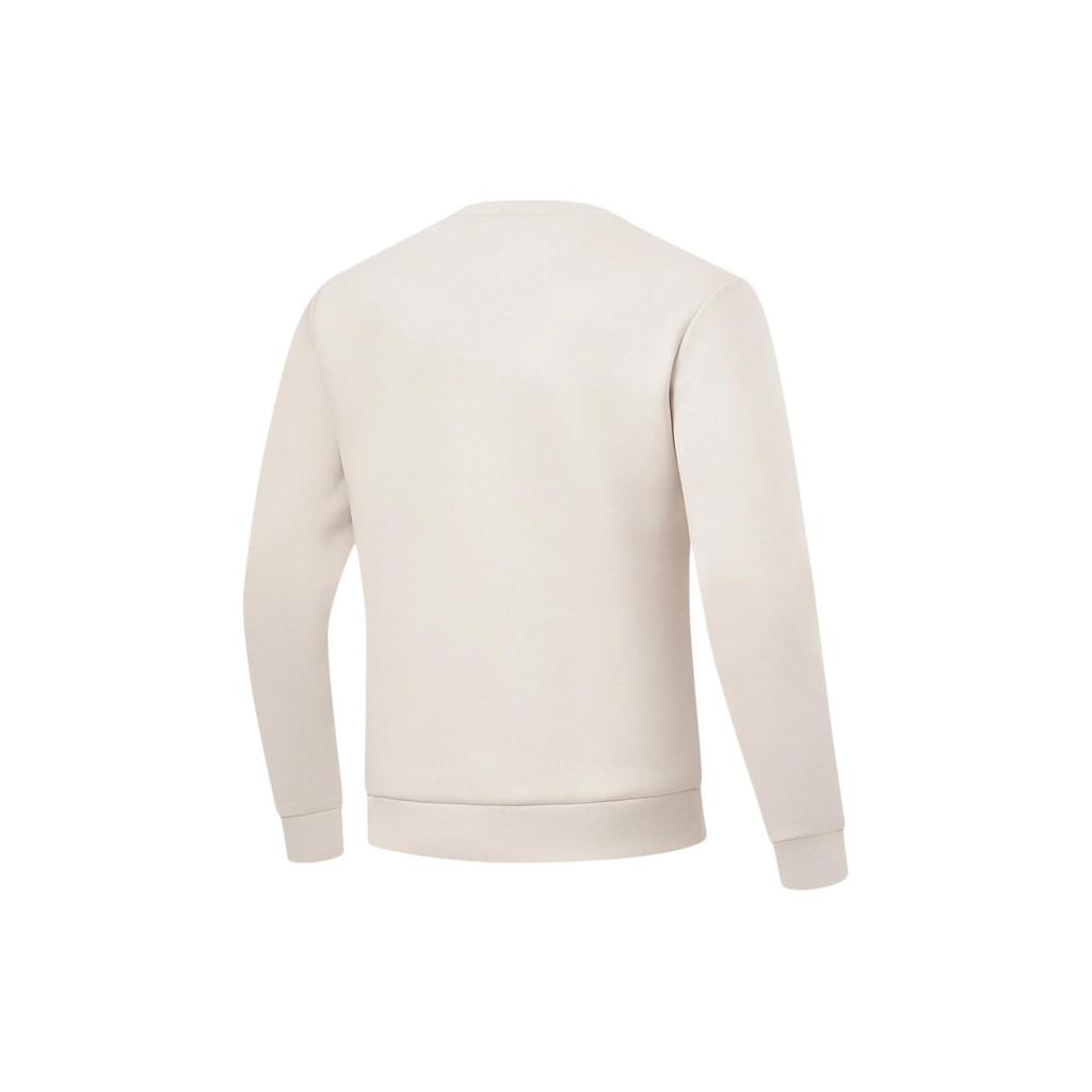 Li-Ning Спортивная толстовка с круглым вырезом и логотипом Fitness Series, мужская толстовка цвета слюды и серого AWDU103-2