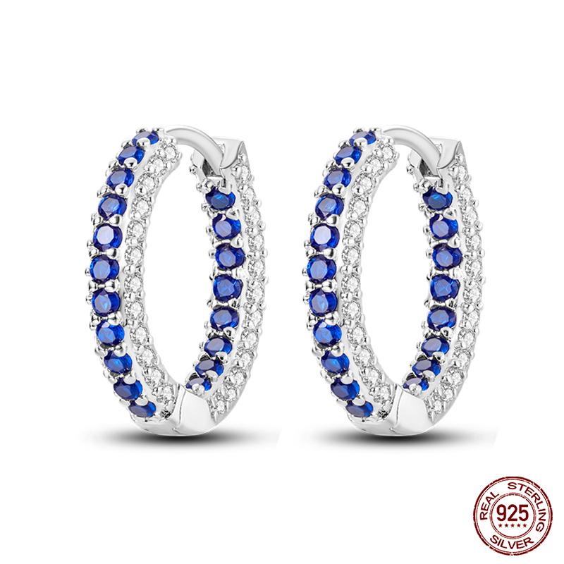 Серьги-тюльпаны из стерлингового серебра 925 пробы для женщин, двойные серьги-кольца в виде бабочки из кубического циркония, изящные помолвочные украшения