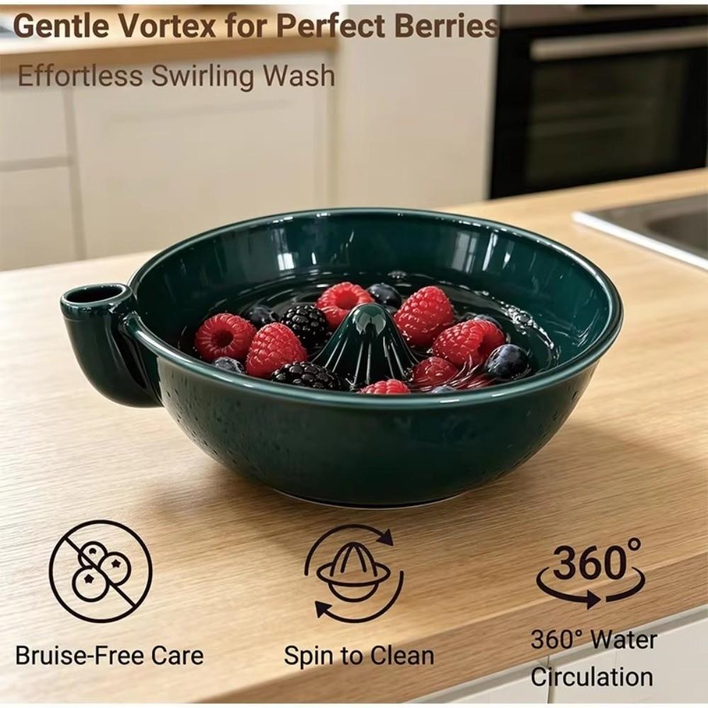 Large Capacity Fruit Washing Bowl Automatic Vortex Fruit Colander Vegetable Drainer Kitchenware
