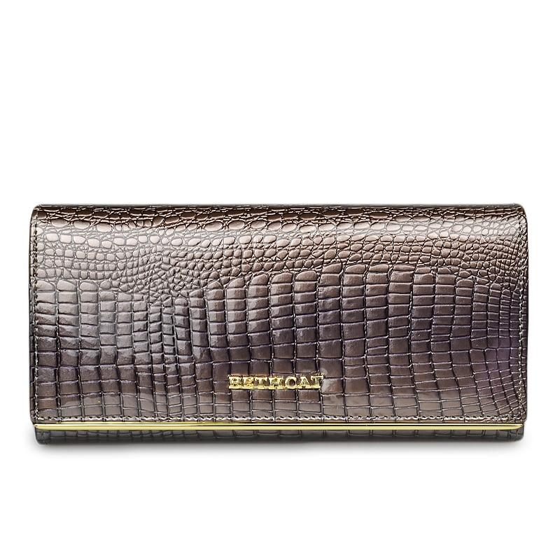 Women Wallet and Purses Genuine Leather Female Coin Card Holder Purse Ladies Money Bags Alligator Cow Wallets