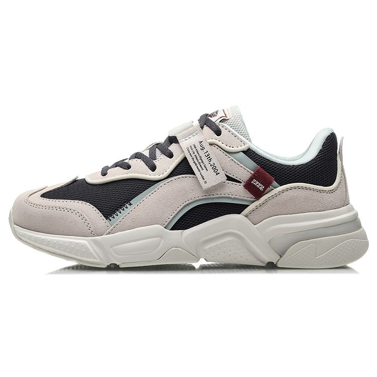 Li Ning Zhu Long Удобные амортизирующие нескользящие износостойкие дышащие низкие повседневные туфли женские кроссовки белые черные AGCR344-10