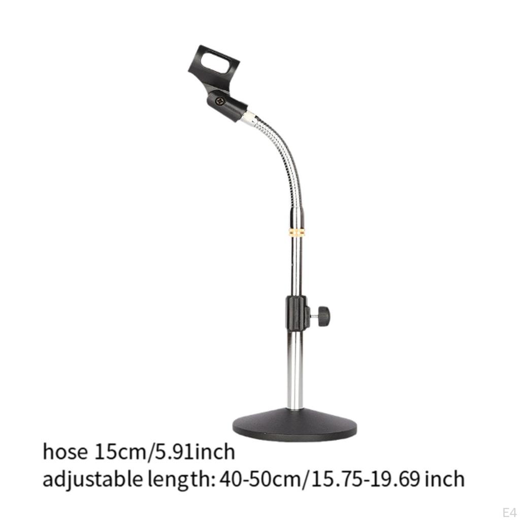 Stand Table Flexible Gooseneck Holder Metal Base for Gaming Lectures Studio Meeting