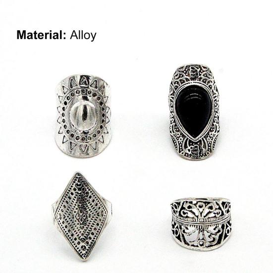 4 шт./компл. кольцо унисекс в богемном стиле, износостойкое супер крутое кольцо для вечеринки