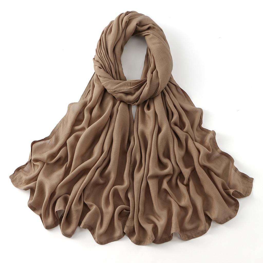 Muslim Modal Hijab Cotton Rayon Scarf for Women Double Stitching Wide Edge Rayon Shawl Islamic Thin Soft Viscose Turban Headband