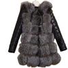 Winter Fashion Women's Jacket Faux Fur Coat Slim Leather Jacket Long Sleeve Warm Jacket